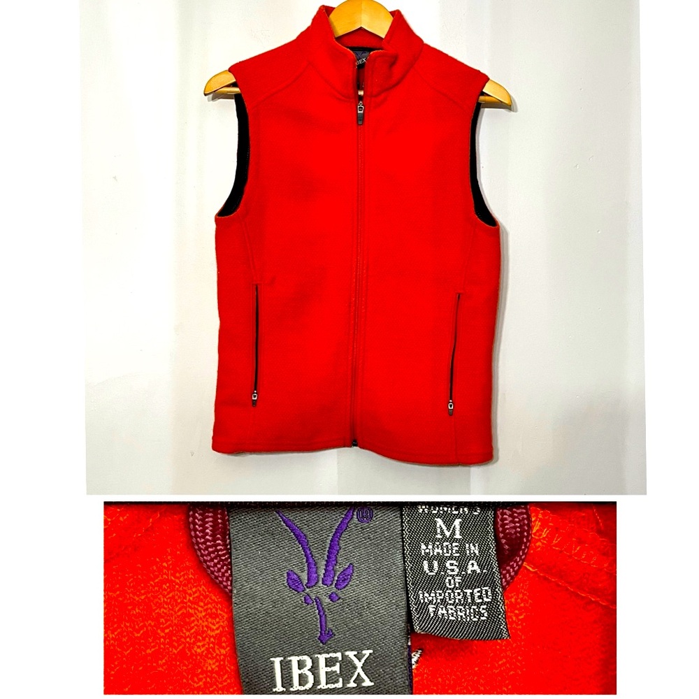 Ibex Merino Wool Vest Women’s Medium Coral Orange USA